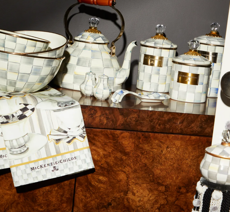 Sterling Check Salt & Pepper Shakers