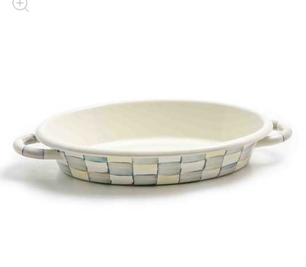 Sterling Check Medium Oval Gratin Dish