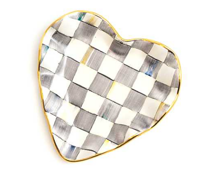 Sterling Check Heart Plate