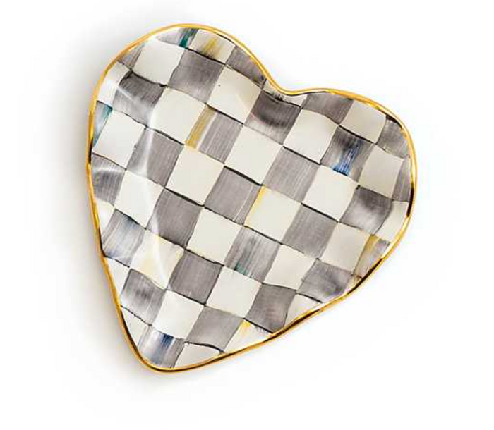 Sterling Check Heart Plate