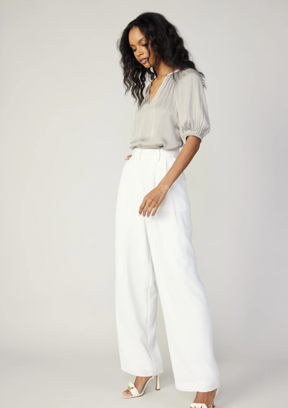 Pleated Wide Leg Pants