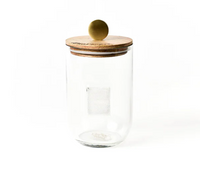 Happy Everything Mini Small Wooden Lid Glass Jar