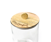 Mini Wooden Lid Happy Everything Glass Jar