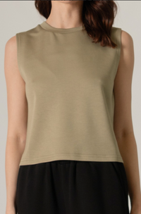 P. CILL Butter Modal Round Neck Sleeveless Top