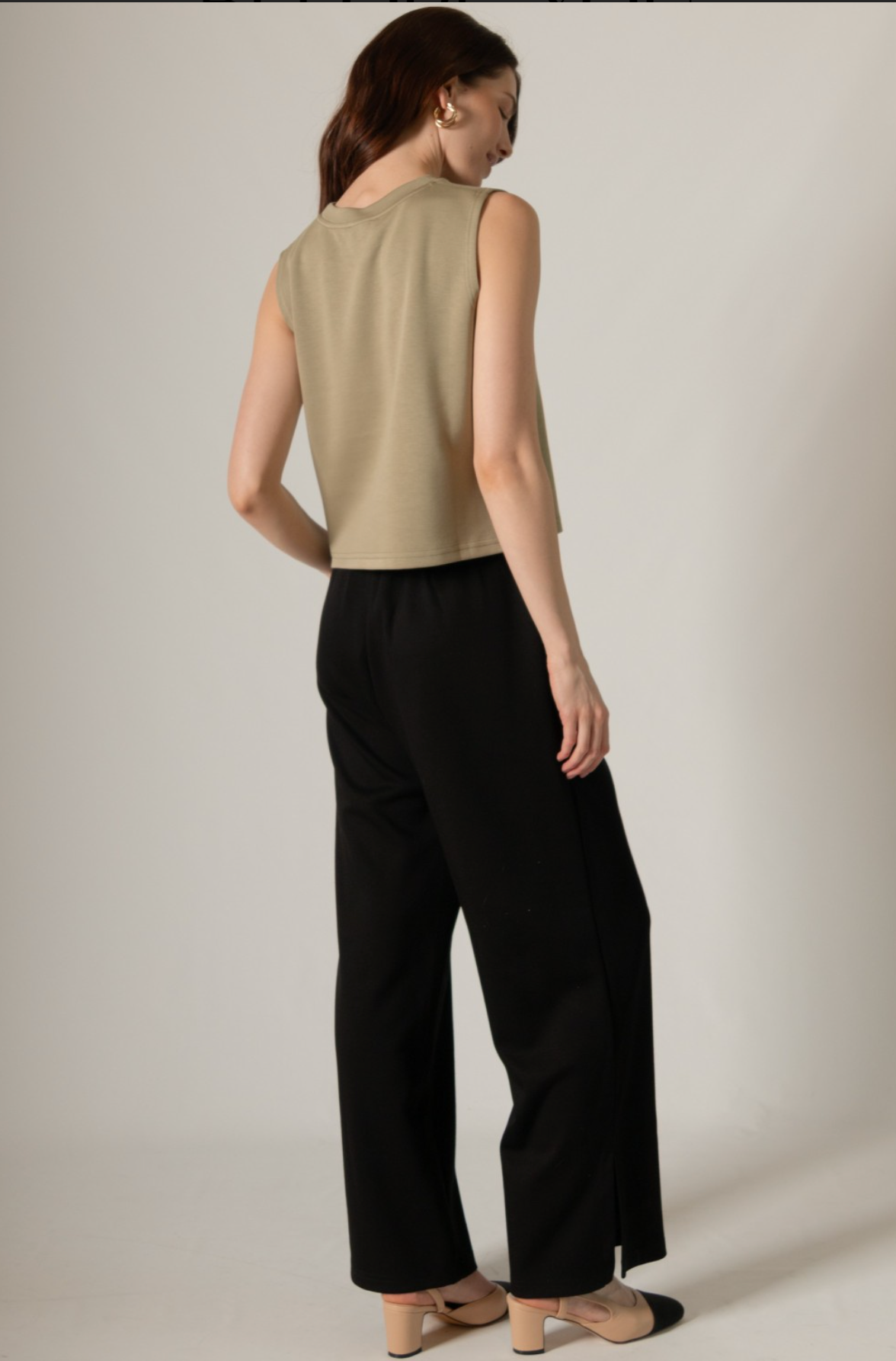 P. CILL Butter Modal Round Neck Sleeveless Top