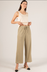 P. CILL Butter Modal Side Binding Wide Leg Pants