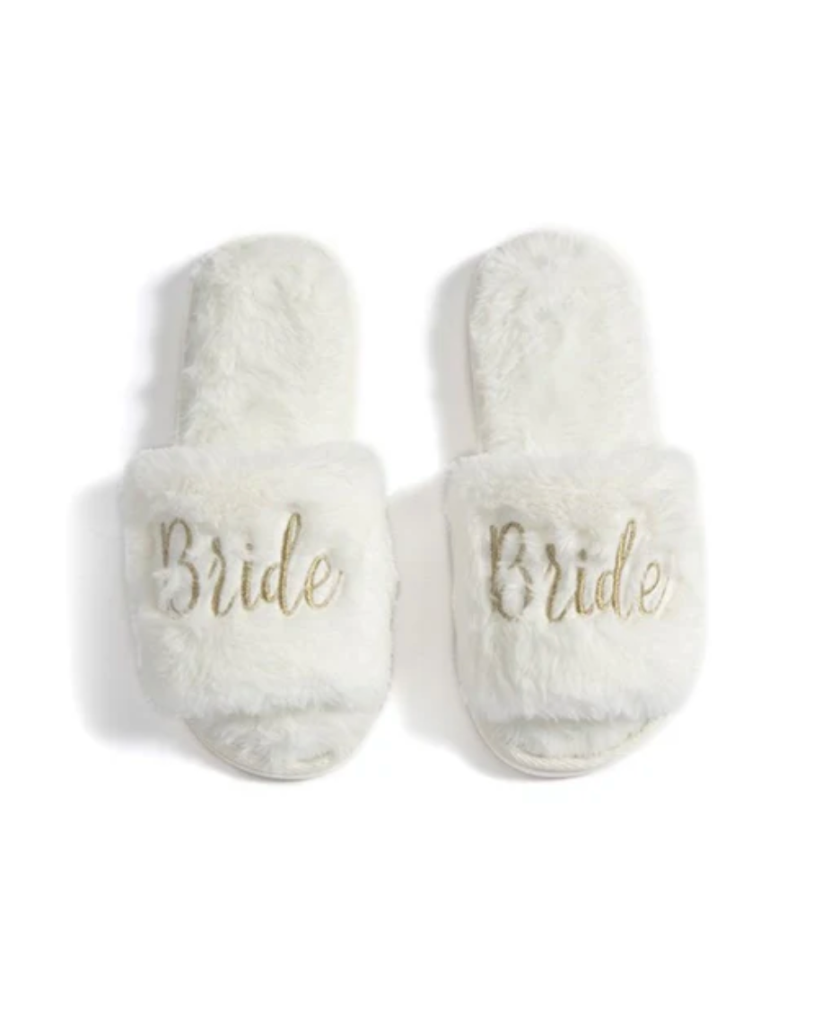 Shiraleah "Bride" Slippers, Ivory