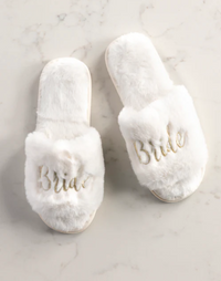 Shiraleah "Bride" Slippers, Ivory