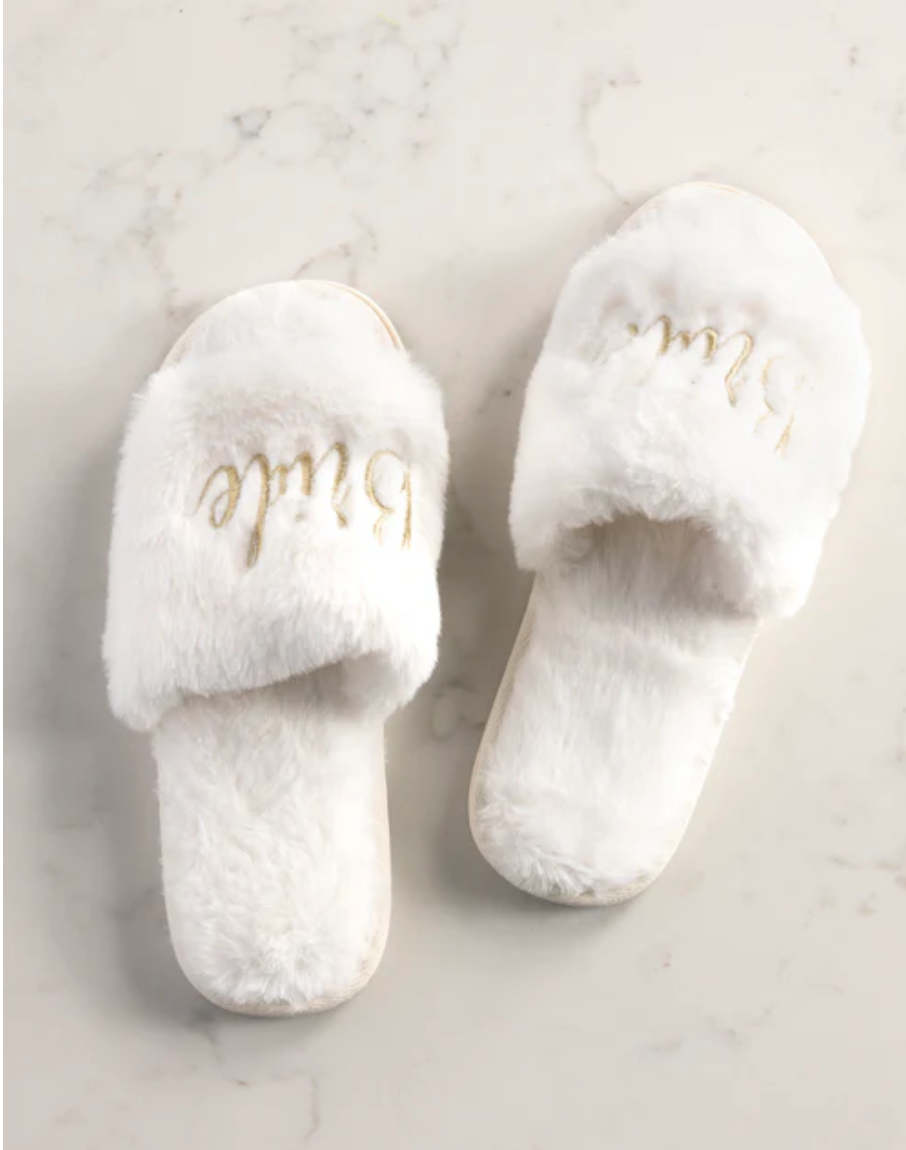 Shiraleah "Bride" Slippers, Ivory