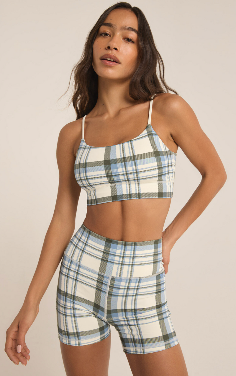 Shine Plaid Bra