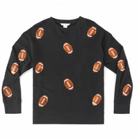 Sequin Football Sweatshirt