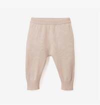 Pale Pink Fine Knit Cotton Baby Pant