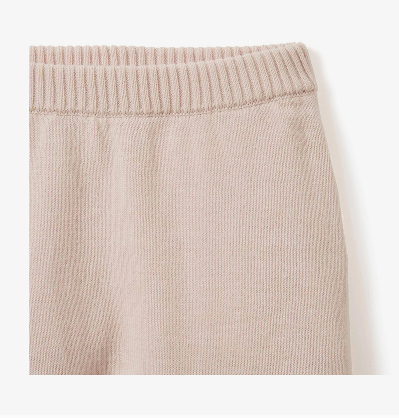 Pale Pink Fine Knit Cotton Baby Pant