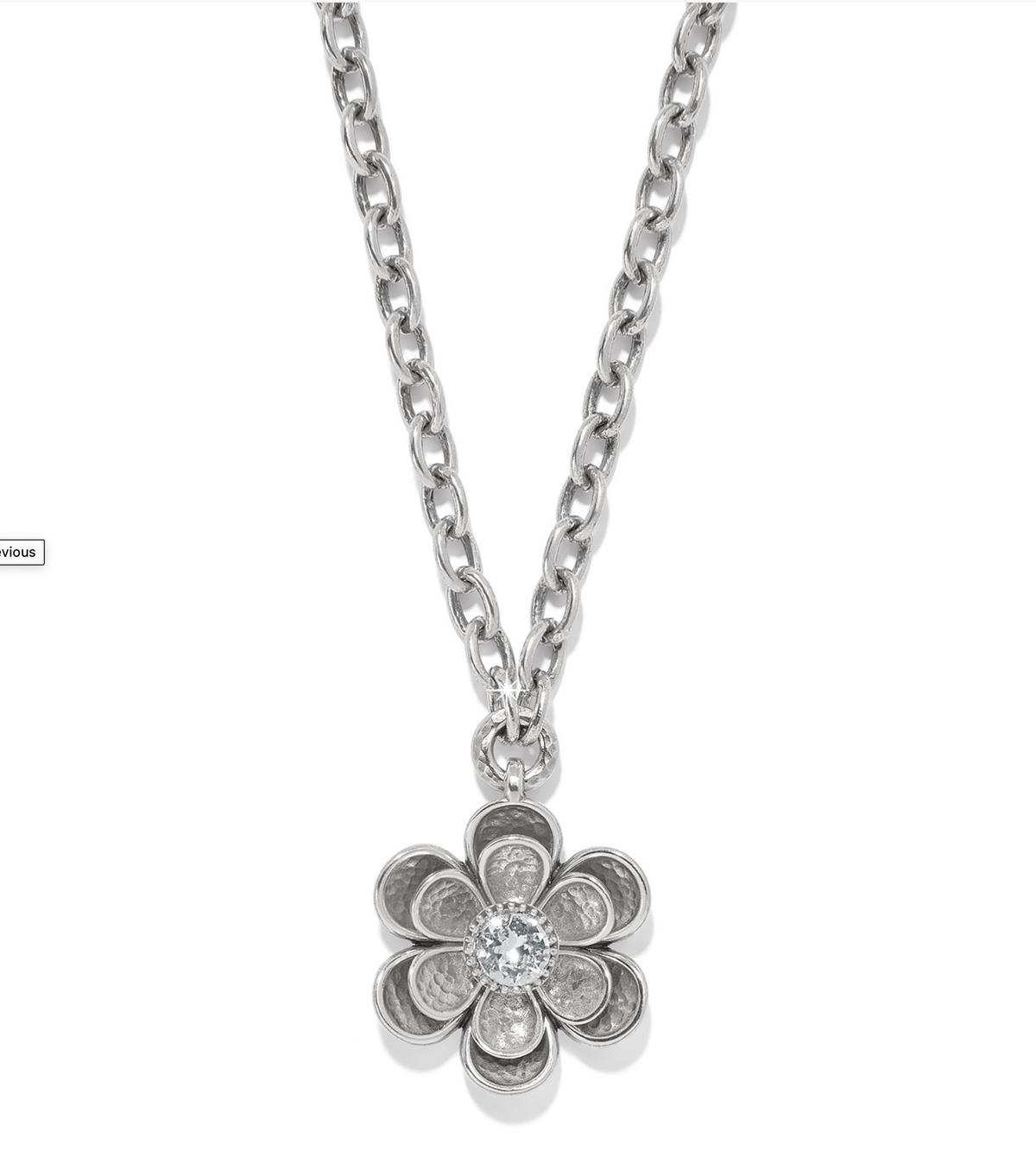 Metal Petal Pendant Necklace