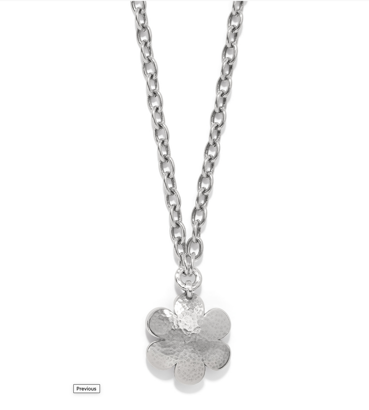 Metal Petal Pendant Necklace