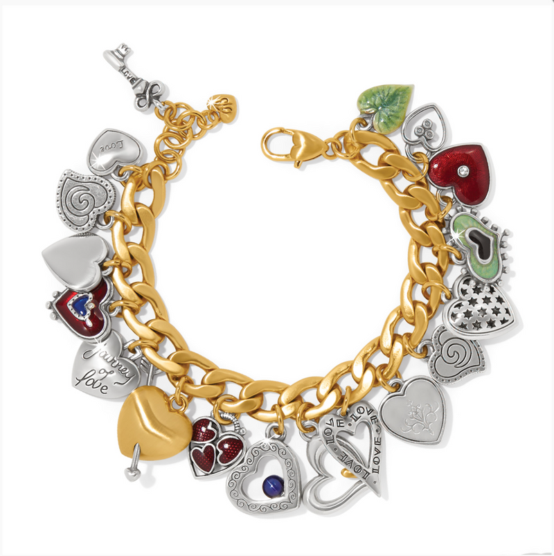 One Heart Color Charm Bracelet