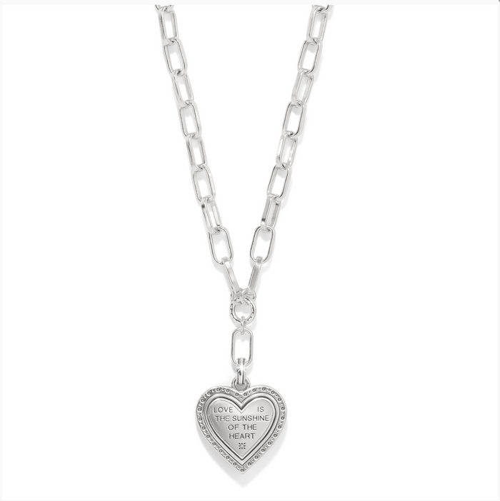 Mosaic Heart Two Tone Necklace