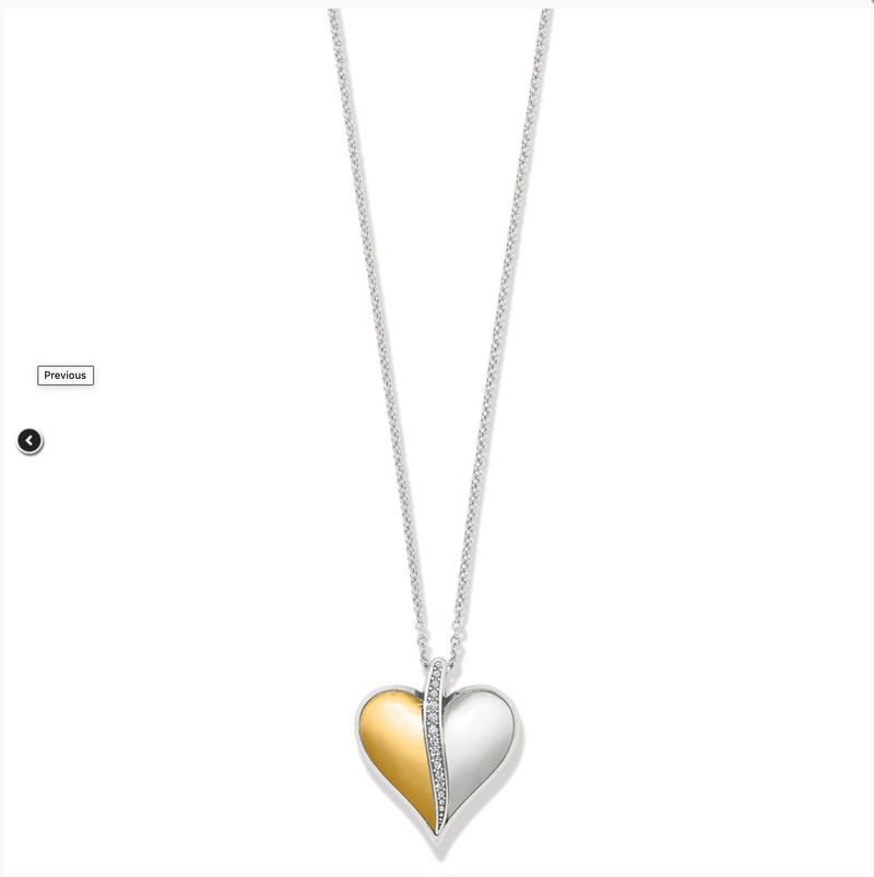 Precious Heart Two Tone Necklace