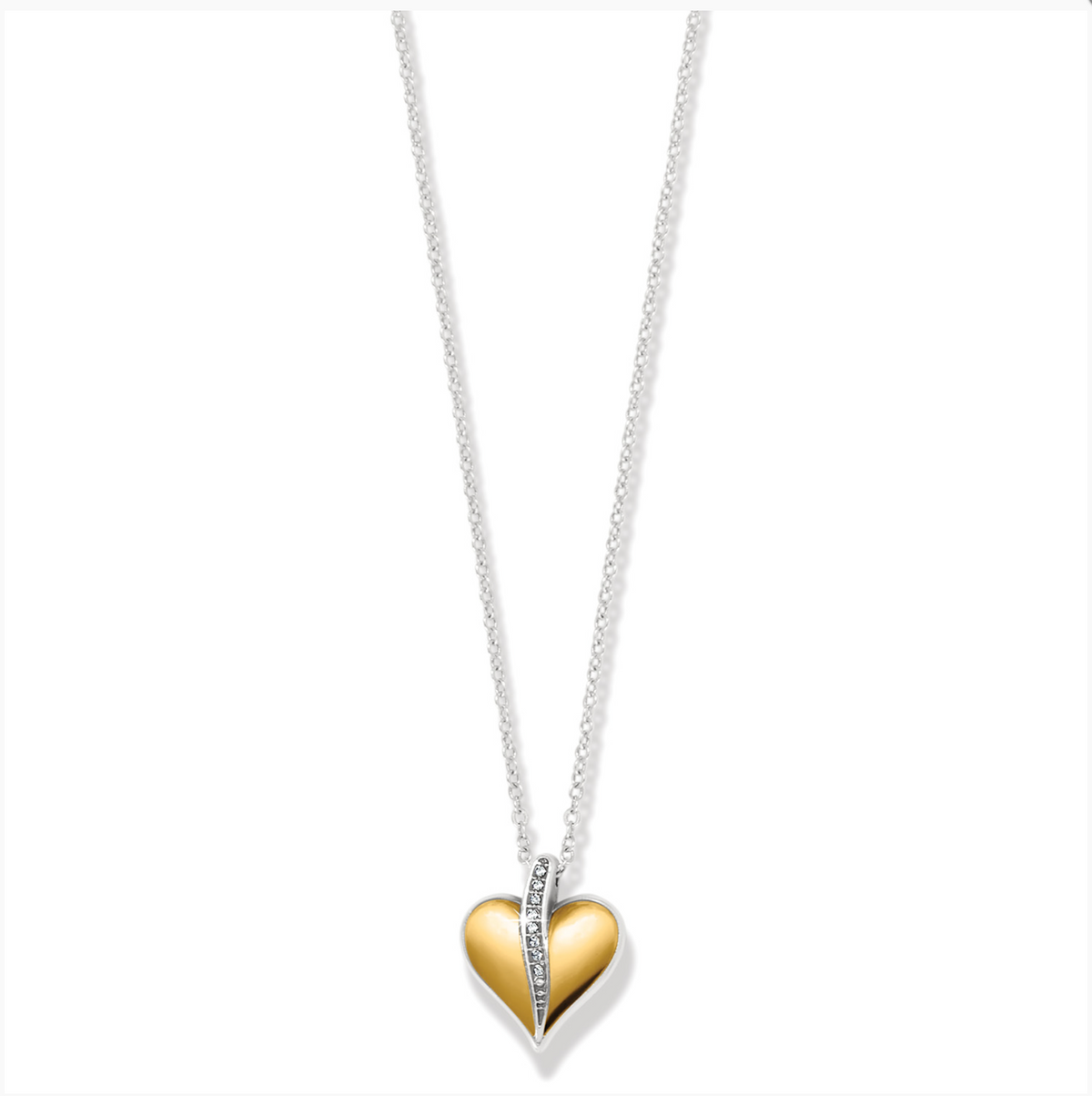 Precious Heart Two Tone Petite Necklace