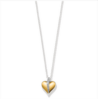 Precious Heart Two Tone Petite Necklace