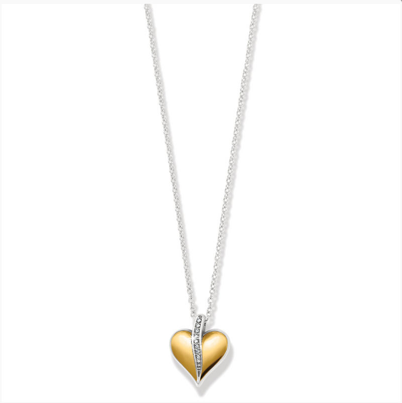 Precious Heart Two Tone Petite Necklace