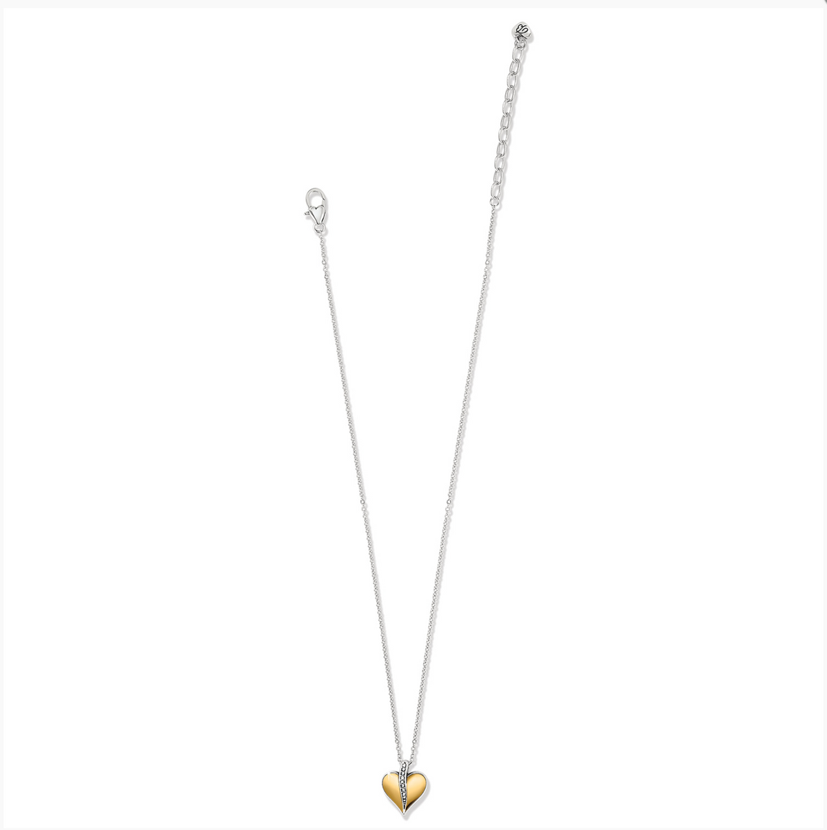 Precious Heart Two Tone Petite Necklace