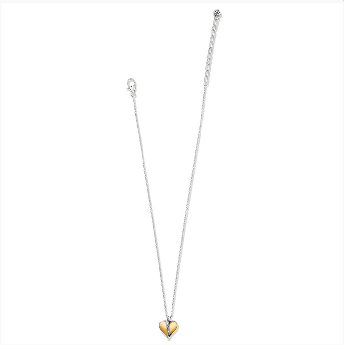 Precious Heart Two Tone Petite Necklace