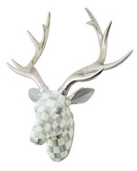 Sterling Check Small Deer Head Wall Decor