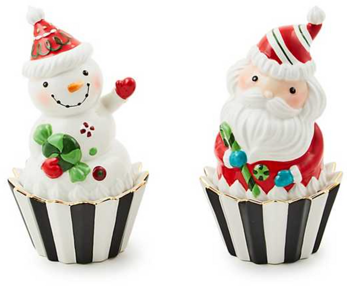 Bake Shop Santa & Snowman Cupcake Boxes, Set of 2