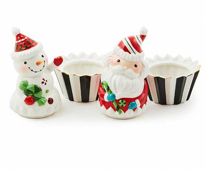 Bake Shop Santa & Snowman Cupcake Boxes, Set of 2