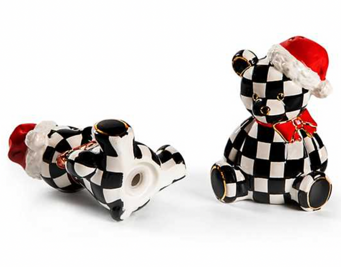 Courtly Santa Bear Salt & Pepper Set