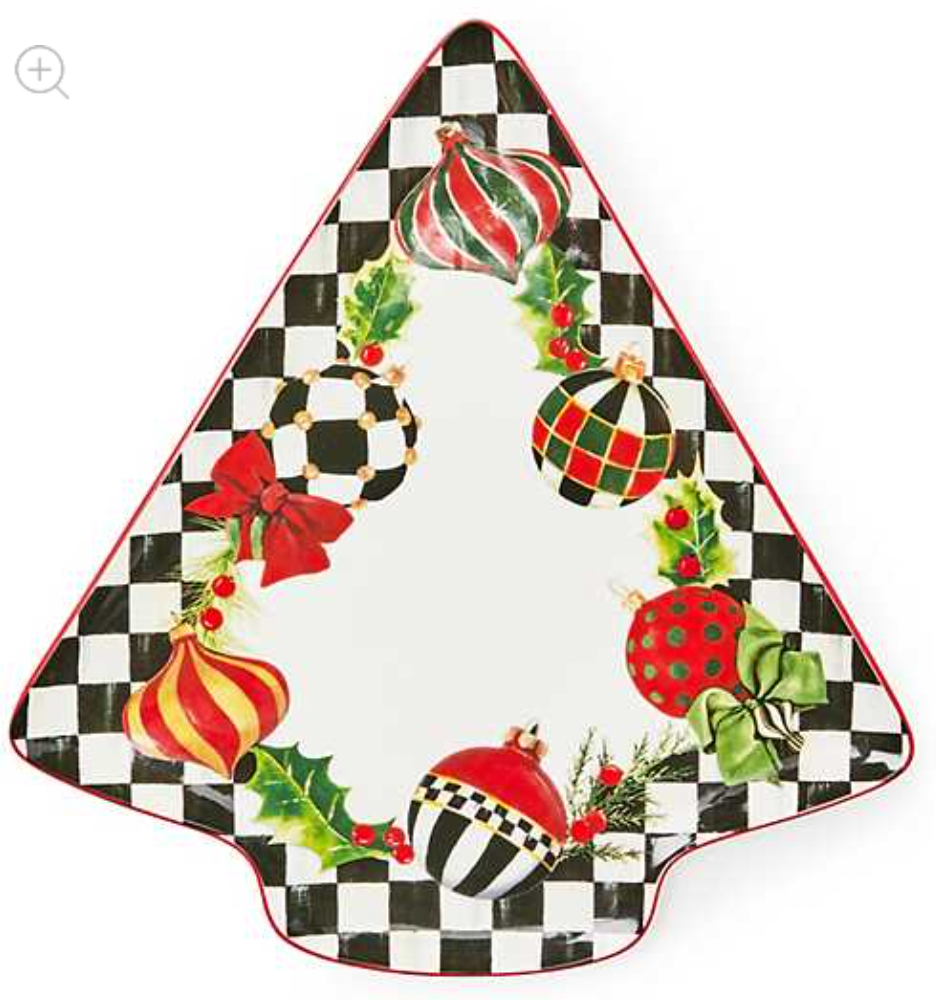 Deck the Halls Tree Serving Platter