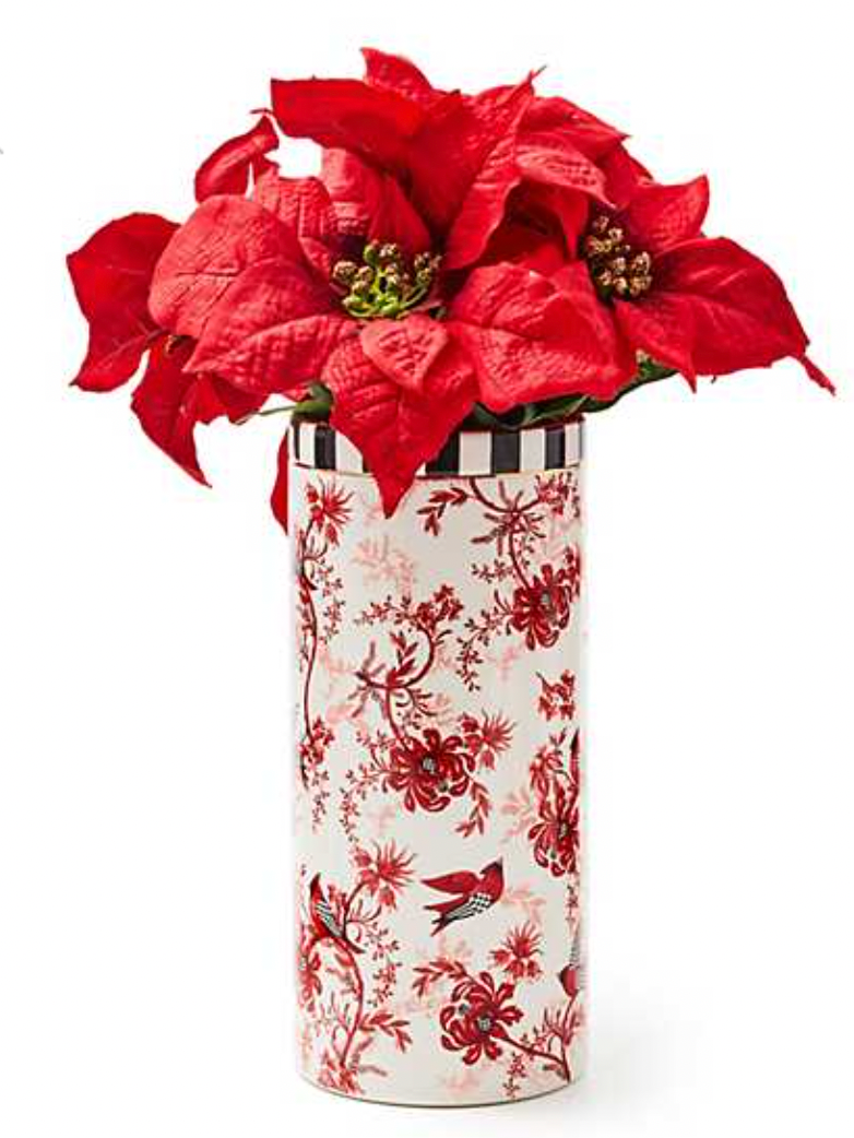 Cardinal Toile Tall Vase