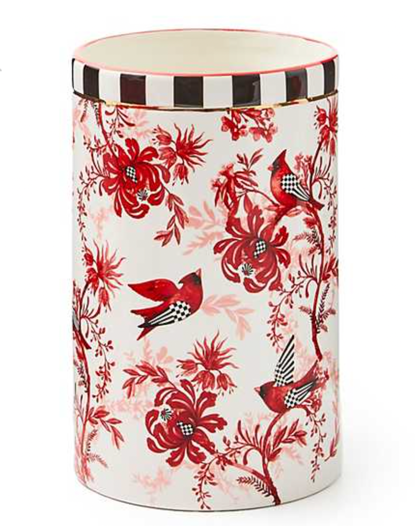 Cardinal Toile Short Vase