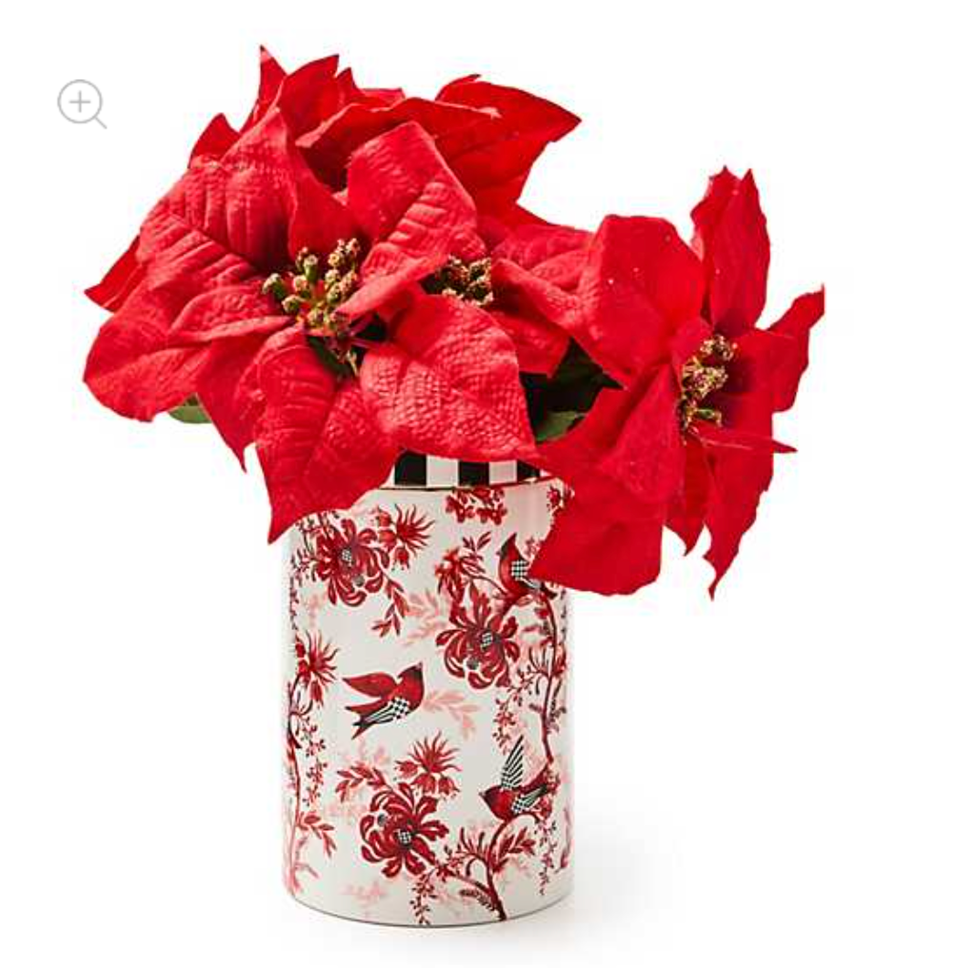 Cardinal Toile Short Vase