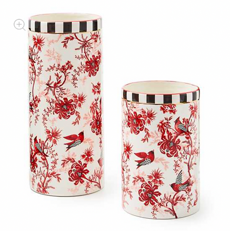 Cardinal Toile Short Vase