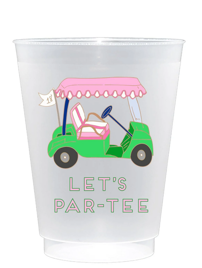 Preppy Golf Shatterproof Frost Flex Plastic Cups (Set of 10)