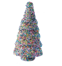 Recycled Glass Tree w/ Sequins, Multi Color