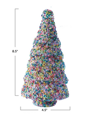 Recycled Glass Tree w/ Sequins, Multi Color