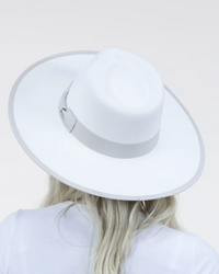 Teardrop Rancher Fedora W/ Ribbon Hat