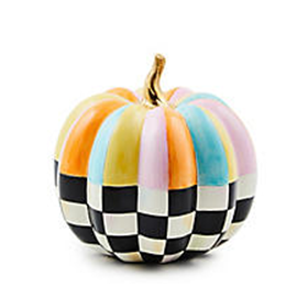 Cotton Candy Mini Check & Stripe Pumpkin