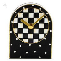 Courtly Check & Dot Clock