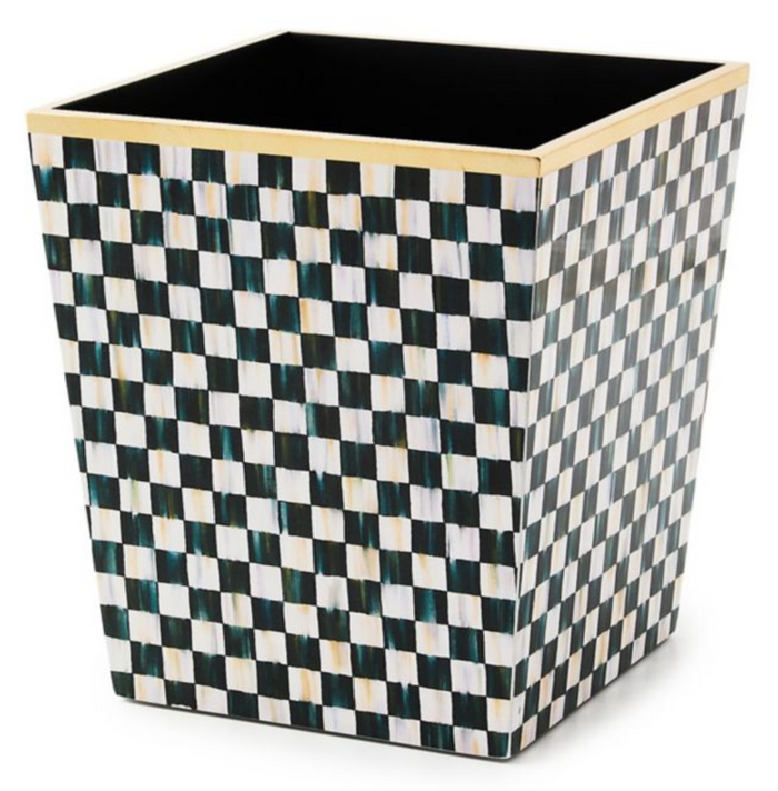 Courtly Check Lacquer Waste Bin