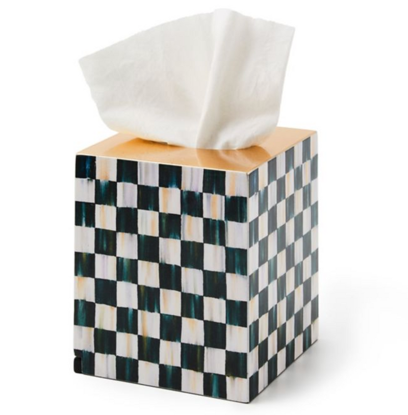 Courtly Check Lacquer Boutique Tissue Box Cover