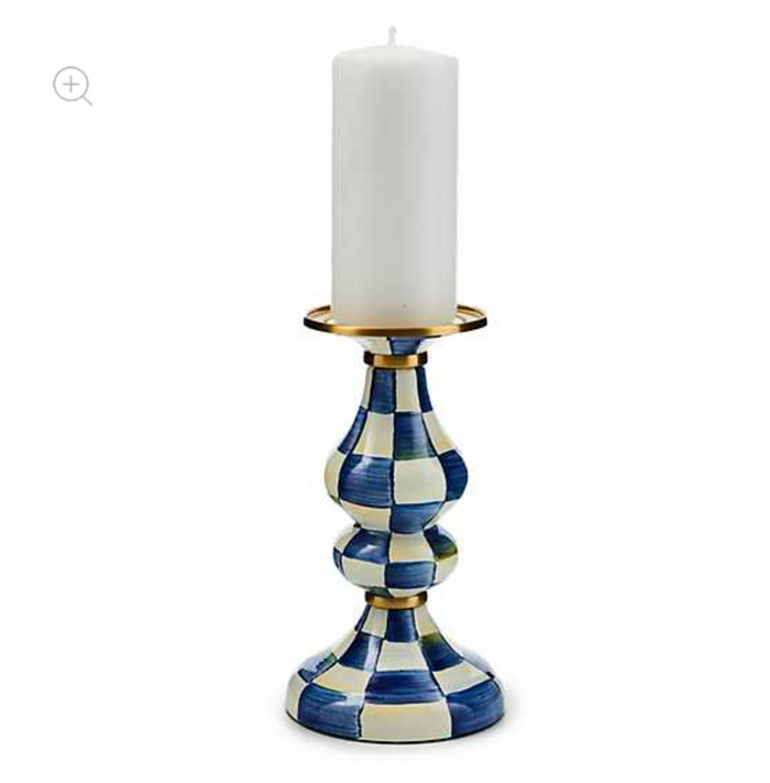 Royal Check Medium Pillar Candlestick