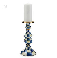 Royal Check Large Pillar Candlestick