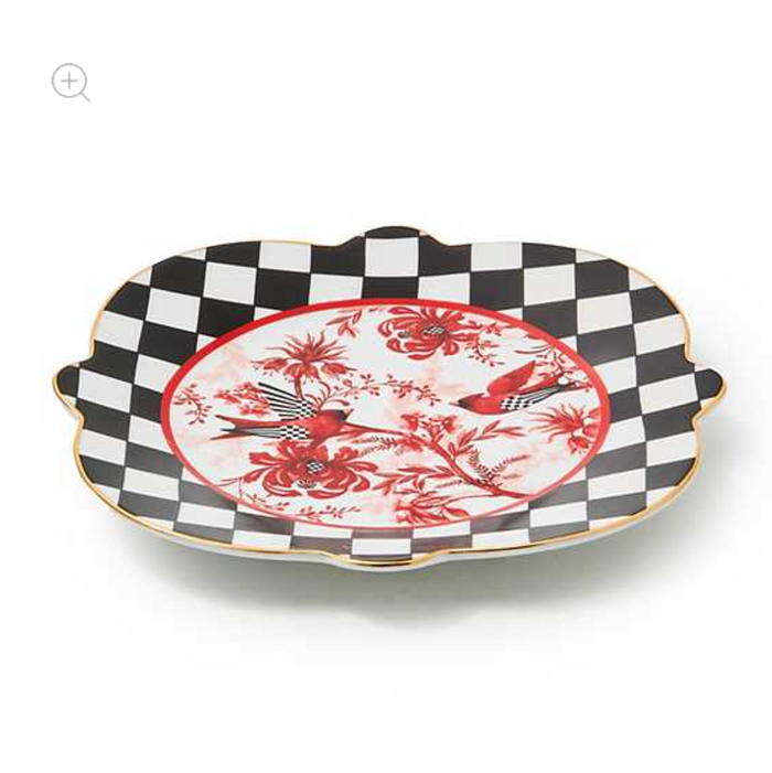 Cardinal Toile Salad Plate