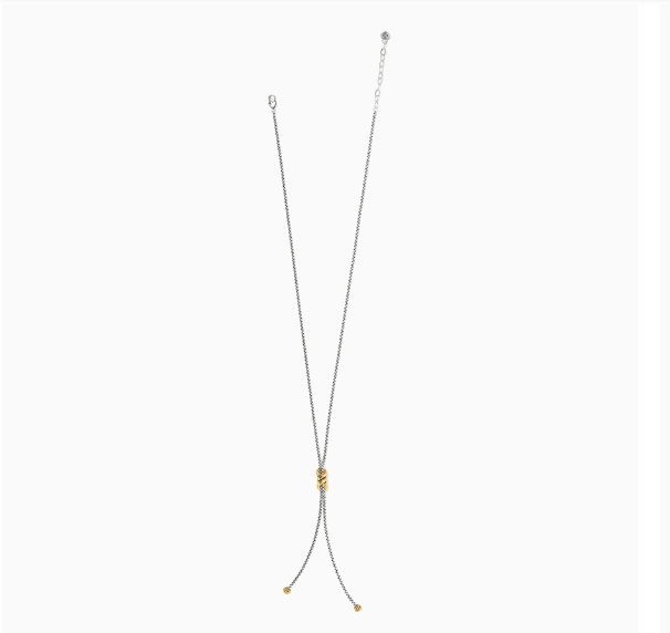 Interlok Twist Two Tone Lariat Necklace