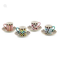 Sweetheart Espresso Cup & Saucer, Set of 4