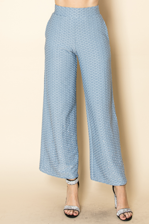 TEXTURED HONEYCOMB PANTS